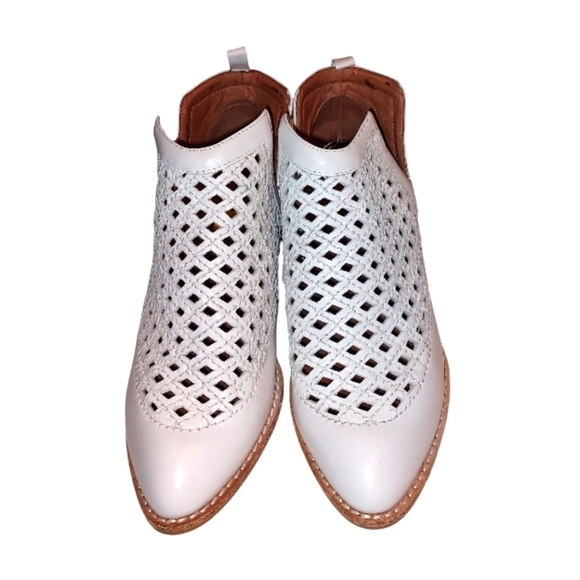 Jeffrey Campbell Mistress Point Toe Booties In White | ModeSens Jeffrey Campbell White Leather Chelsea Ankle Boots